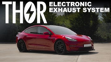Tesla with Exhaust SOUNDS!?! THOR Exhaust Install