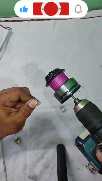 Bride spooling with machine #spooling #fishing