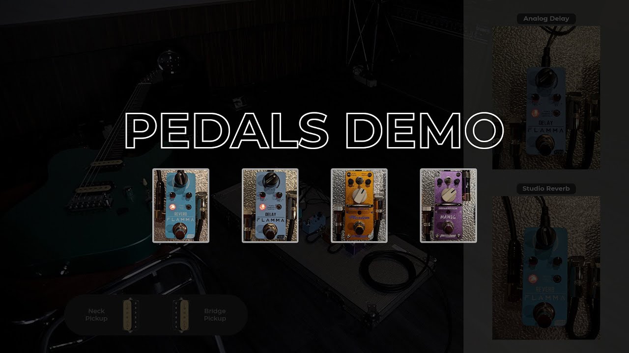 PEDALS DEMO - Reverb, Delay, Overdrive, Distortion - YouTube
