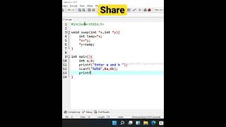 Call by reference in C #shorts #coder