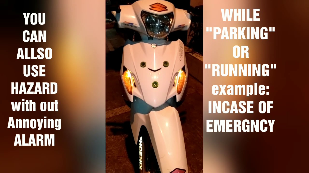 demo only. ALARM Motorcycle anti-theft TALKING alarm suzuki smash115 installation demo