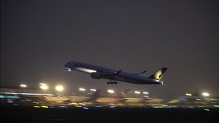 Nonton Pesawat Terbang Malam Hari, Landing dan take Off di Bandara Soekarno Hatta Jakarta