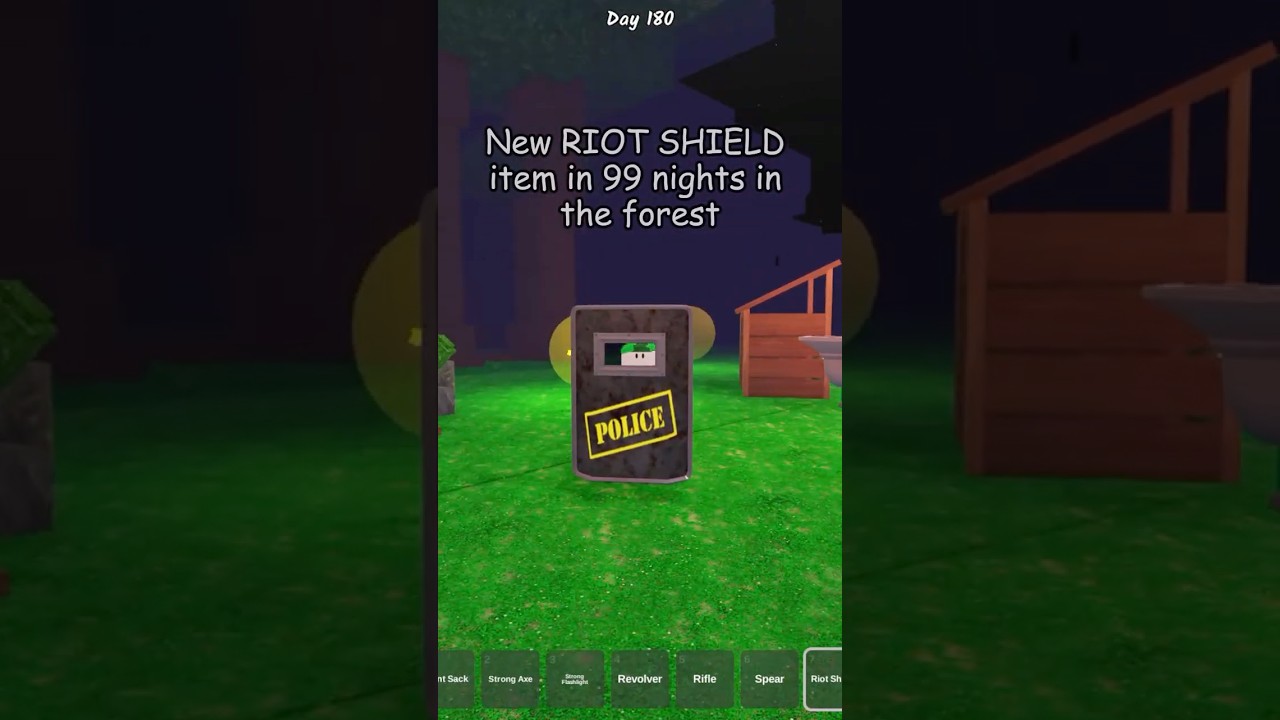 How to obtain NEW Riot Shield in 99 Nights in the Forest! (Roblox)
