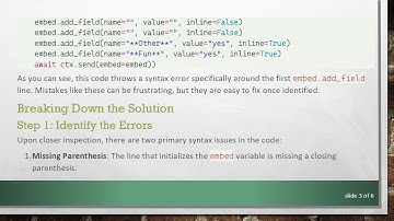 Resolving the Invalid Syntax Error in Discord.py Embed Commands
