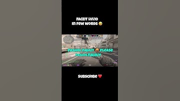 FACEIT LVL10 in few words 😂 #cs2 #counterstrike  #cs2smokes #cs2mirage #cs2funny #cs2clips