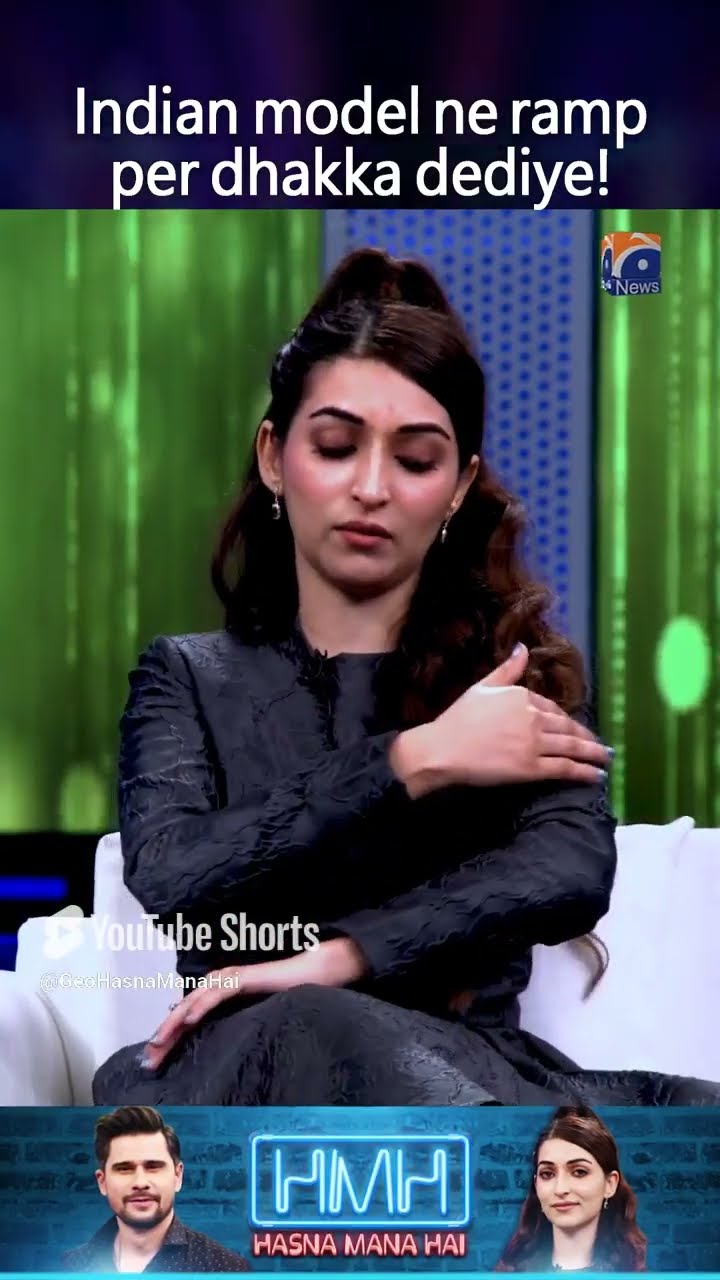 Indian model ne ramp par dhakka dediya - #areejchaudhary #tabishhashmishow #hasnamanahai #shorts
