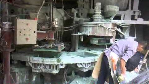 MM-600 automatic tile palletizer working with rotary tile press machine