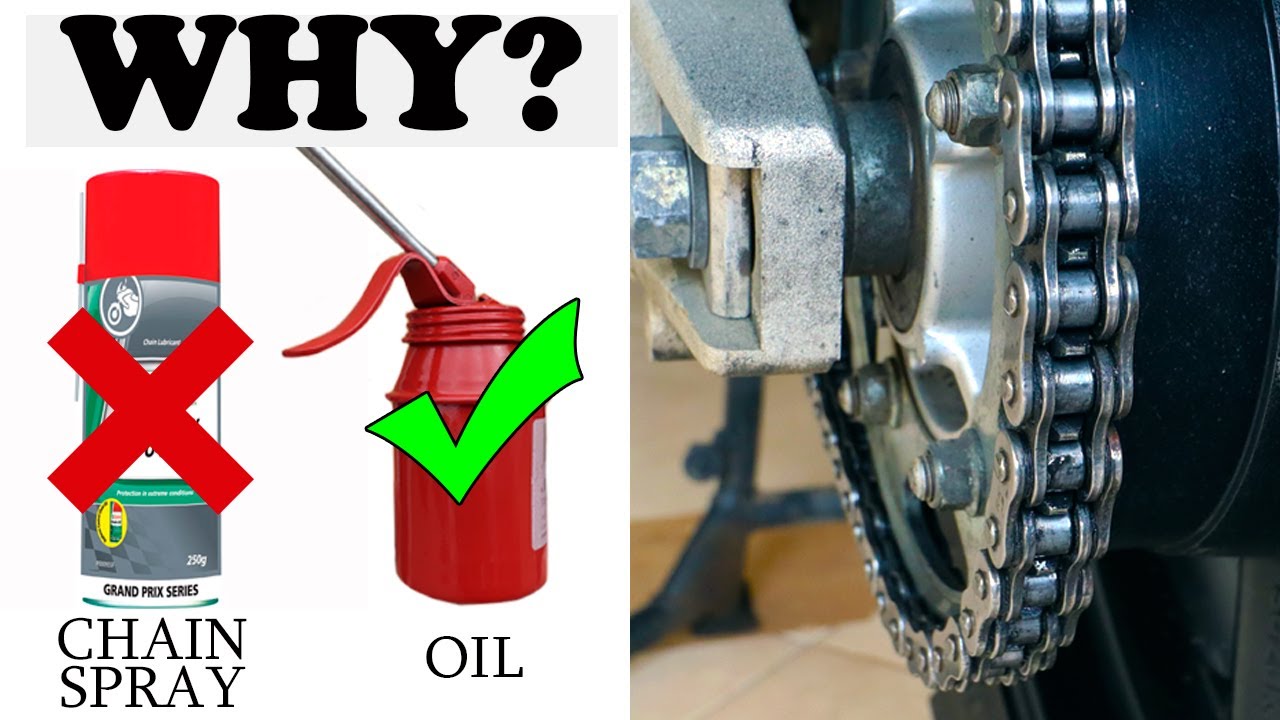 How To BEST LUBRICATE a Motorcycle Chain Whist Traveling - Use Heavy Duty  Oil, Not Chain Spray! 