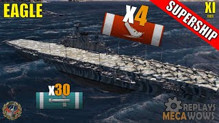 SUPERSHIP Eagle 4 Kills & 212k Damage | World of Warships Gameplay