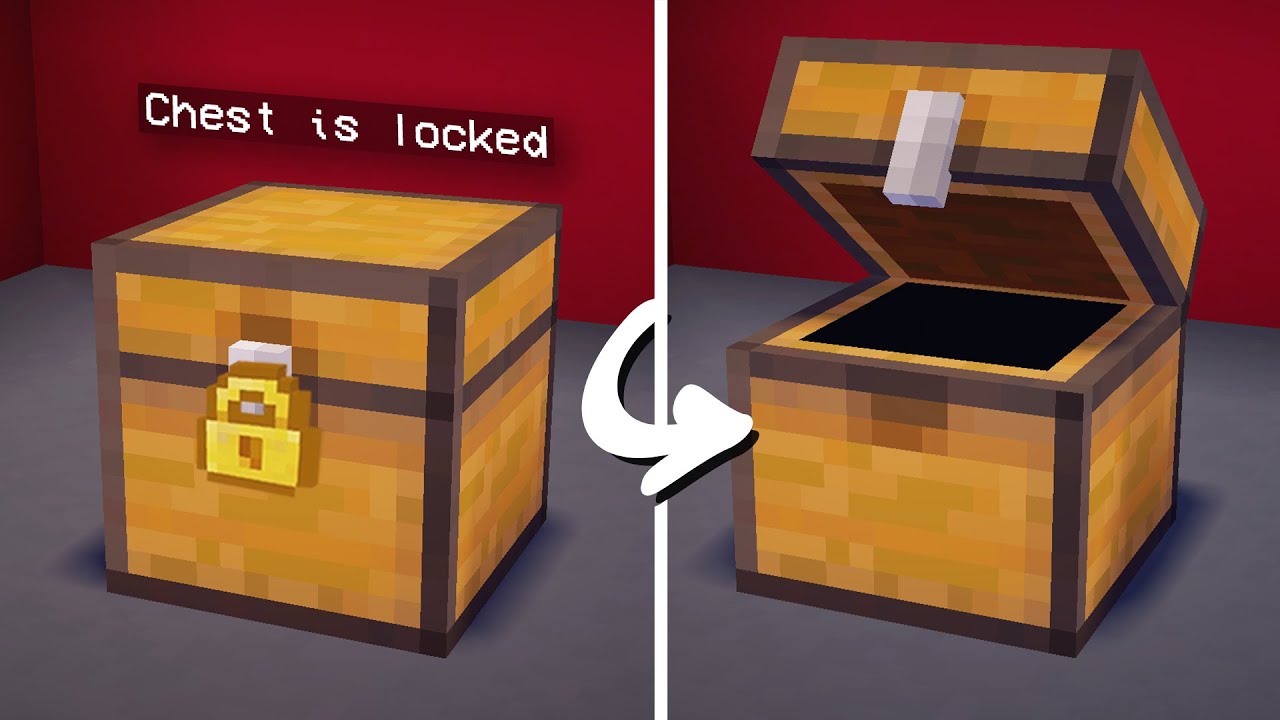 Minecraft: How To Lock Chest On MCPE & JAVA | No Commands - YouTube