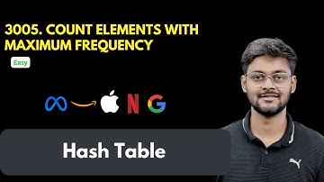 Count Elements With Maximum Frequency | LeetCode 3005 | Hash Table | Single Pass | Amazon Google