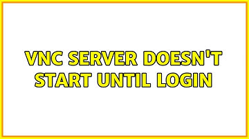 Ubuntu: VNC server doesn