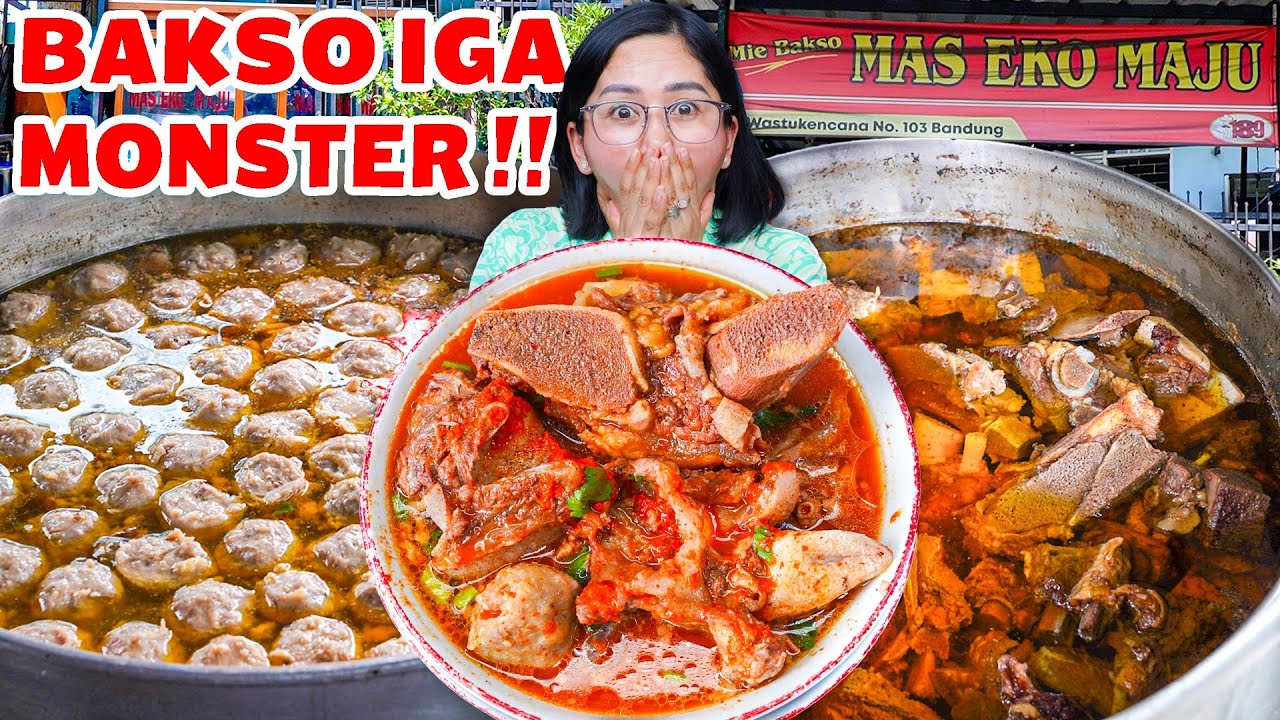 KETERLALUAN EMPUKNYA!! BAKSO IGA MONSTER PALING DI BURU SEANTERO BANDUNG!!