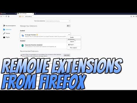 Videó: Hogyan Lehet Eltávolítani A Firefox Bővítményeket