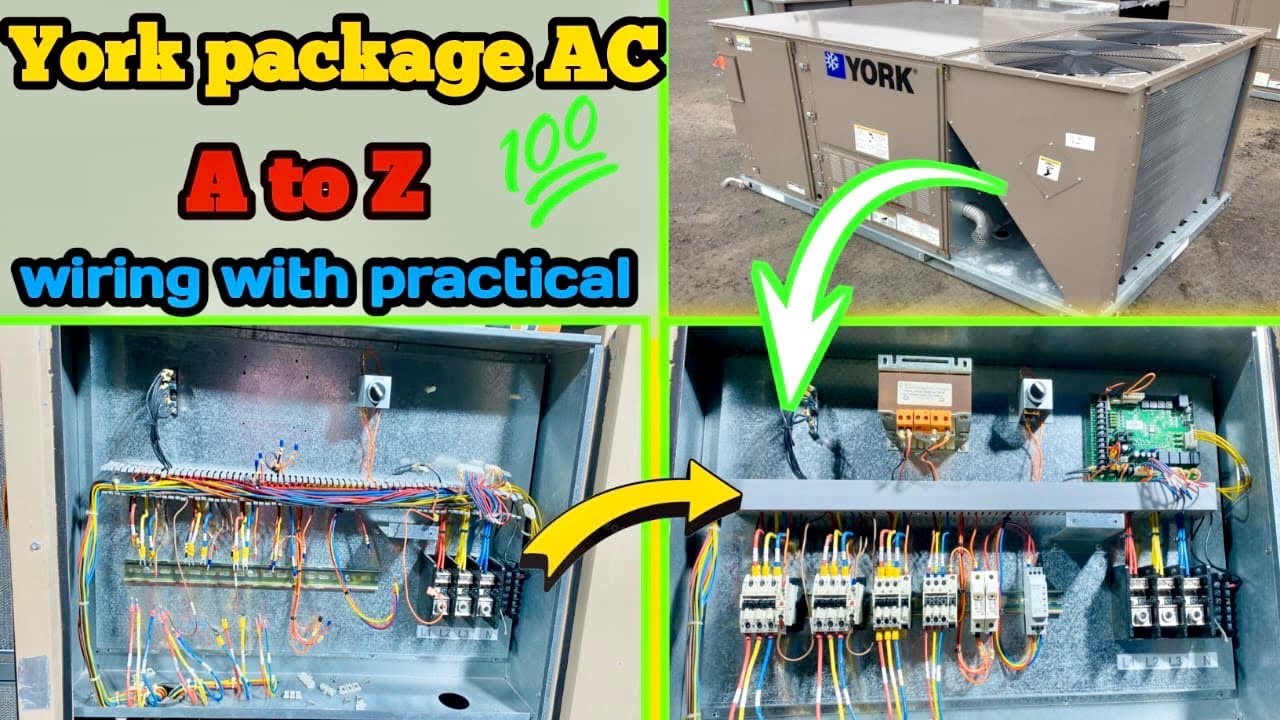 York package ac full wiring with practical | hvac training