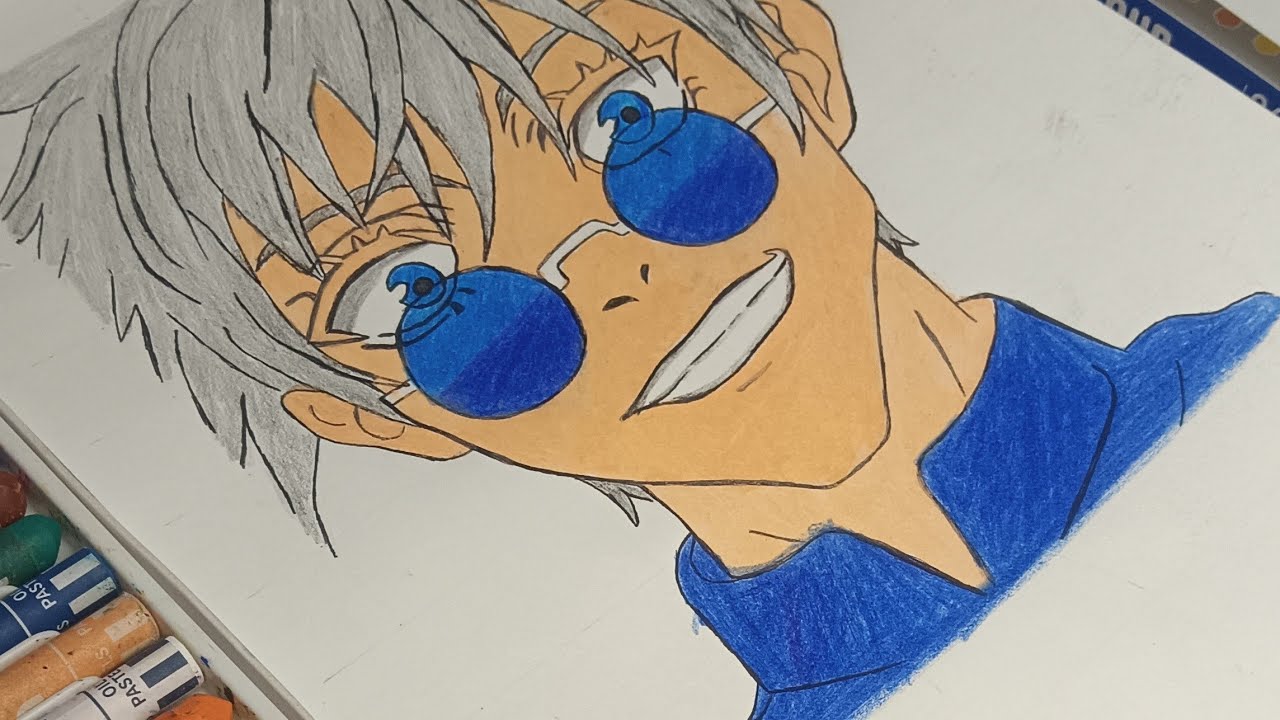 Drawing pencil colour 🎨 of GOJO Live/ArtistRaju18 is live!/gojo live/ /realistic GOJO Live 