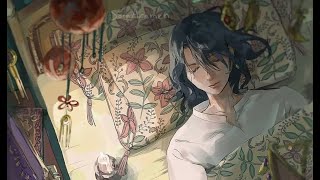 Howl boyfriend asmr, talking and sleeping with you, Howls Moving Castle, breathing, rain, calm music
