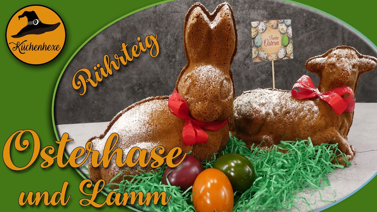 Osterhase und Lamm aus Rührteig ( Selbst gemacht )