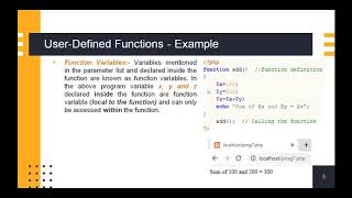 Functions in PHP-I by Vishal Kumar Sagtani, Assistant Professor, Computer Science