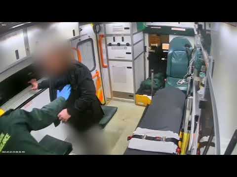 Shocking video captures moment London paramedic pushed by patient