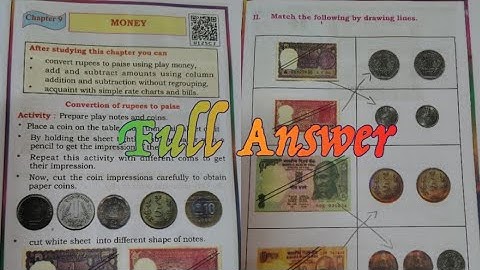 || 3rd STD maths|| chapter - 9 Money 🤑💰||full answer