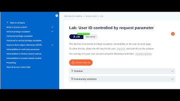 Portswigger: User ID controlled by request parameter