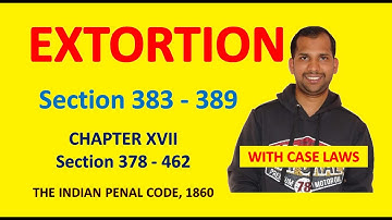 Extortion | Offences against Property | Section 383 to 389 | The Indian Penal Code, 1860