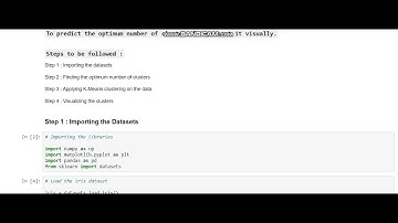 Task #2 Prediction using Unsupervised Machine Learning || The Sparks Foundation || #GRIPJAN21