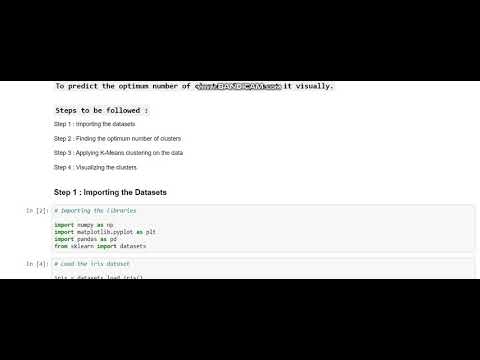 Task #2 Prediction using Unsupervised Machine Learning || The Sparks Foundation || #GRIPJAN21