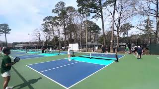 Men’s Pickleball 4.0+ Double Elimination Game 1 best 2 out of 3 VB Shamrock Open. #pickleball