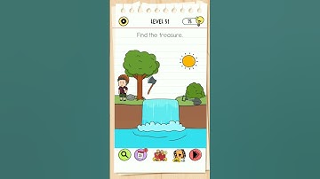 Brain test 🧠 i level 51 find the treasure #brainoutlive #games #gaming #braintest