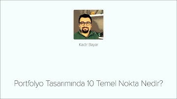 Portfolyo Tasarımının 10 Temel Noktası - Videmy