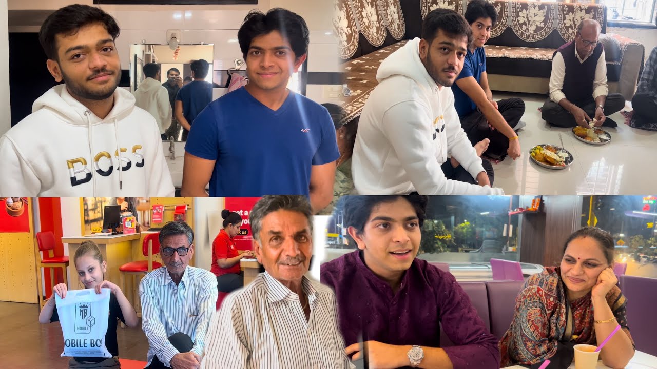 ક્રીશ અને કુંજ ને લંચ માટે આમંત્રિત કર્યા અને મારા સસરા ગામડેથી આવ્યા. 15/12/24