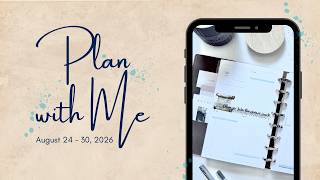 Plan with Me | August 24 - 30, 2026 | Cloth & Paper | Stick with Kate | According to Ali