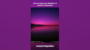 How to make your Windows 11 taskbar transparent