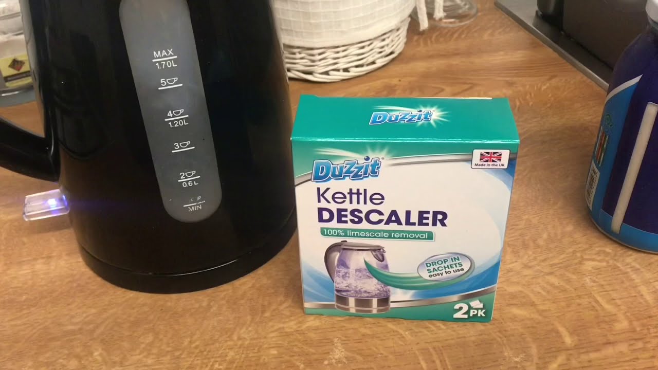 Duzzit kettle descaler 100 limescale removal made in UK Hot Water