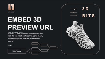 Tutorial Explains How To Use 3D Bits App For Shopify With BITBYBIT PREVIEW Theme App Extension Block