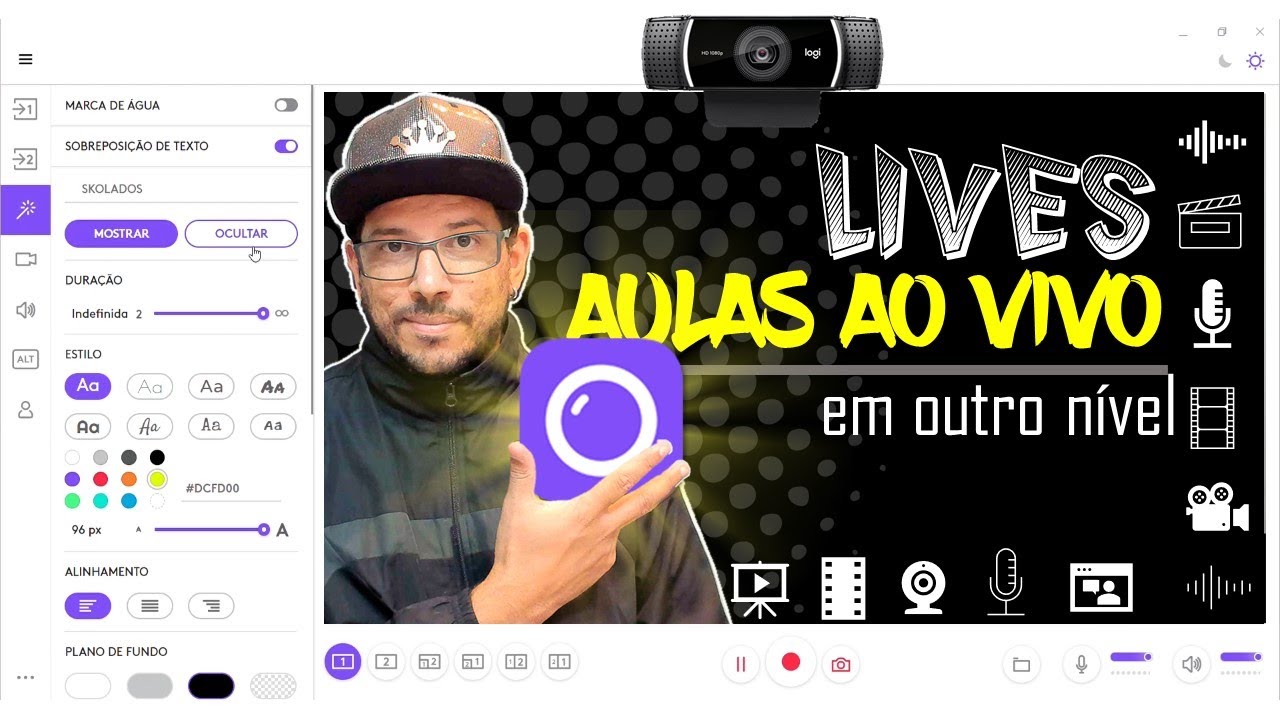 Melhor programa para LIVES e aulas AO VIVO (TUTORIAL logitech