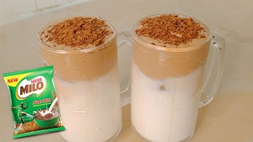 How to make Dalgona Milo Without Beater | Frothy Chocolate Drink Recipe For Kids