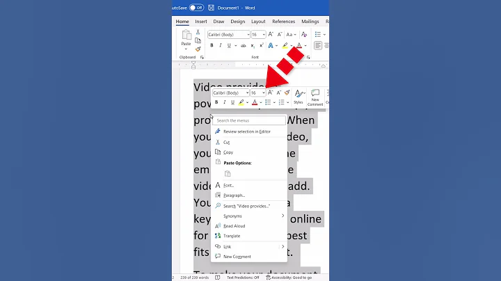4 Ways to Change Font Size in Microsoft Word #shorts