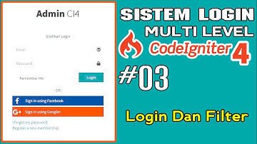 03 Sistem Login Multi Level Codeigniter 4 - Login Dan Filter