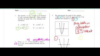 Quadratic Transformations NOTES