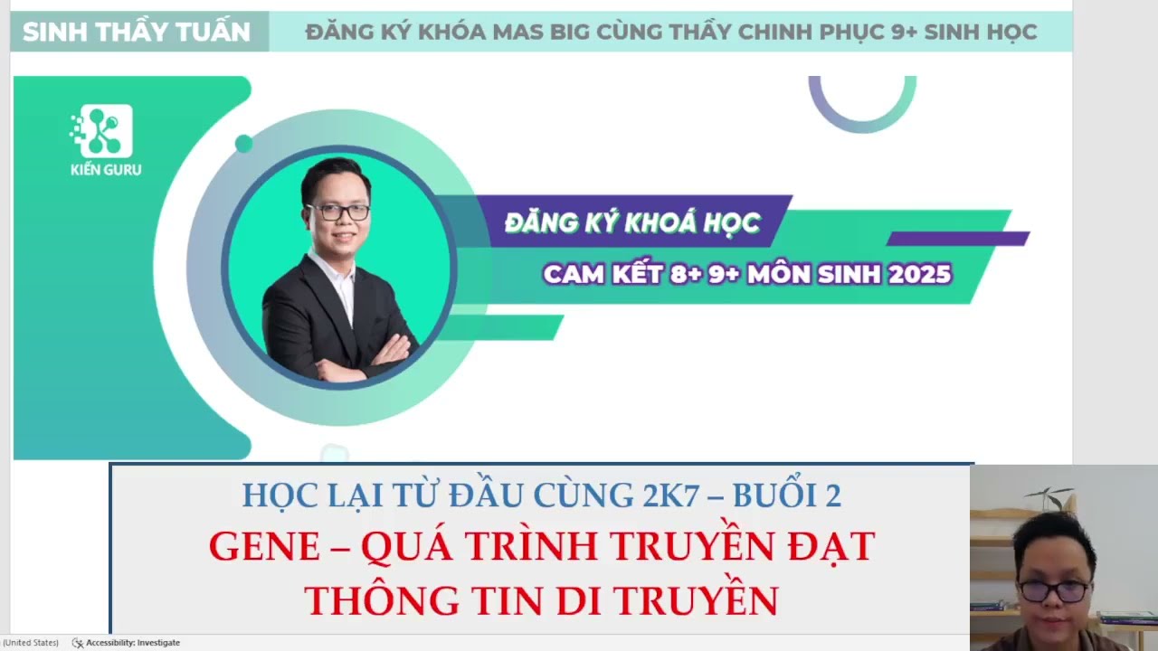 GENE - QUÁ TRÌNH TRUYỀN ĐẠT THÔNG TIN DI TRUYỀN || Series Học lại từ đầu buổi 2