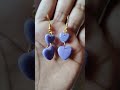 Purple heart earing 💜💜💜💜 #diy #clayart #bts#handmadejewelry