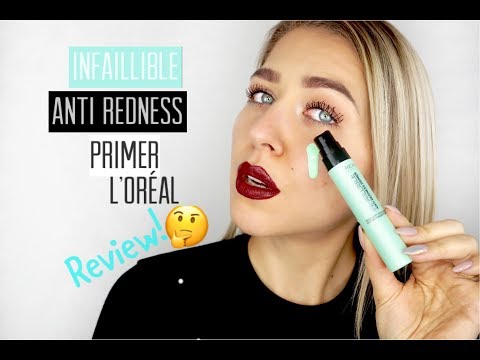 erhvervsdrivende Thorny Mince INFAILLIBLE ANTI REDNESS PRIMER L'oréal | Honest Review & Wear Test |  Ingrida G - YouTube