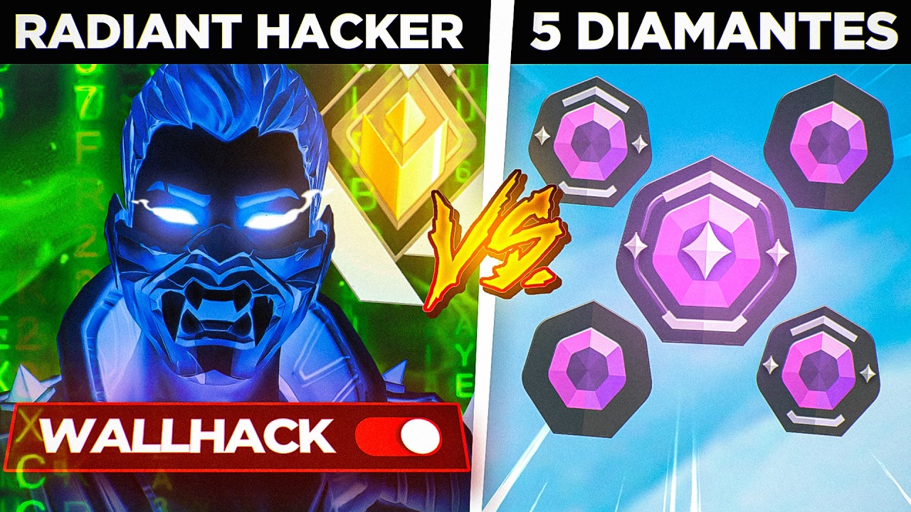 1 RADIANT vs 5 DIAMANTES pero el RADIANT lleva WALLHACK