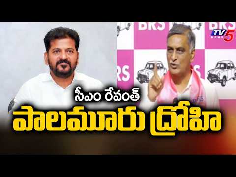 ఆ నీటిని చంద్రబాబు ఒడిసిపట్టుకున్నారు Ex Minister Harish Rao Slams CM Revanth Reddy | TV5 News