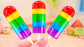 🌈 Summer Fruit Jelly Dessert 🥝🥭🍉🍊🍓 Satisfying Miniature Rainbow Jelly with Bella Mini Cooking