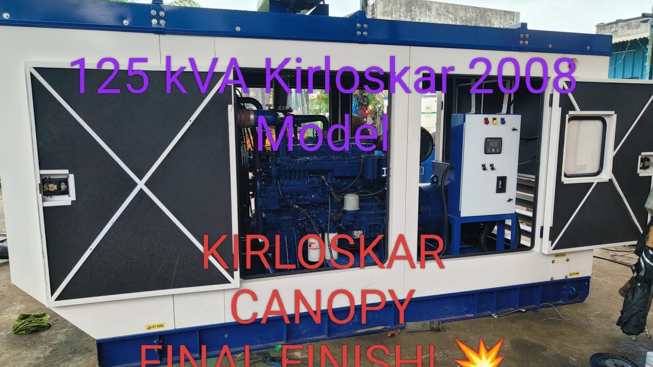 125 kVA 2008 Kirloskar Silent Generator| New Canopy Installation & Finishing Review