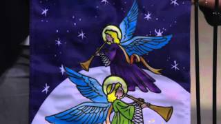 Fiber Optic Holiday Musical Flag w/ Motion Sensor by Evergreen on QVC